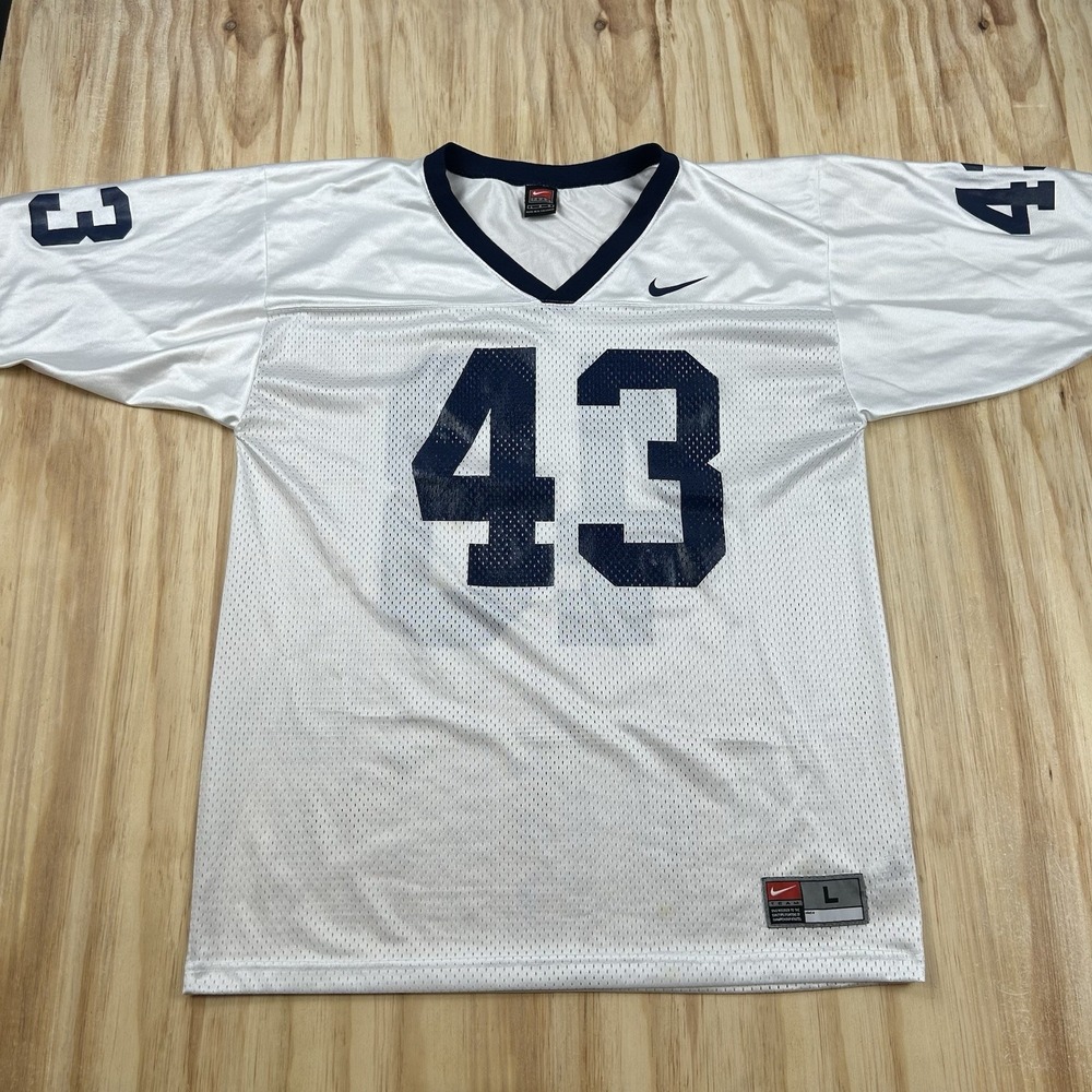 Vintage Nike Penn State Men's Large White 1990s Football Jersey Nittany Lions